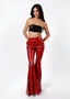 Red Starflare Patent Leather Pants