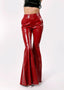 Red Starflare Patent Leather Pants
