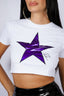 The ROMi Purple Star Cropped Top