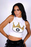 Black Eye Cropped Top - Queen Evil Eye